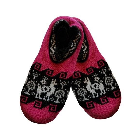 Alpaca Hand Knit Warm Bootie Slipper Socks Cushion Insole Adult Size 5-11 NWT - Picture 5 of 5